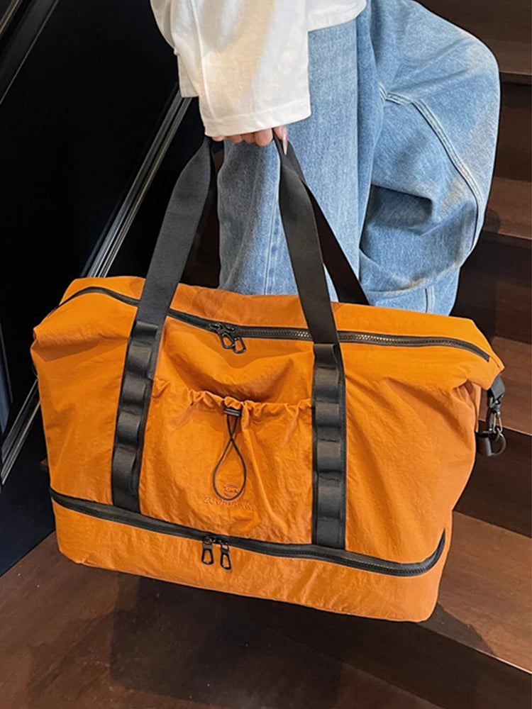 Large Capacity Travel Duffels Bag With Independent Shoe Compartment Travel Totes Suitable For Yoga Gym Storage Weekends Bags