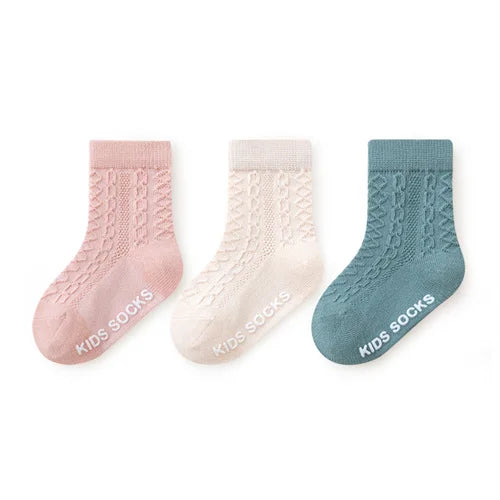3Pairs/lot Children's Socks For Girls Boys Cotton Casual Kids Sock Spring Summer Baby Toddler Floor Home Sock Non-slip 1-5Years