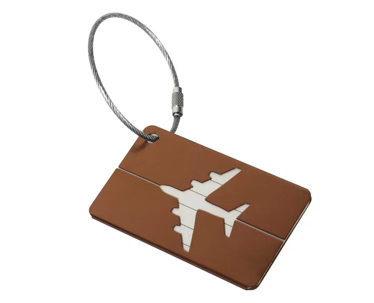 1PC Aluminium Alloy Luggage Tags Fashion Metal Women Men Travel Luggage Suitcase Address Name Label Holder Travel Accessories