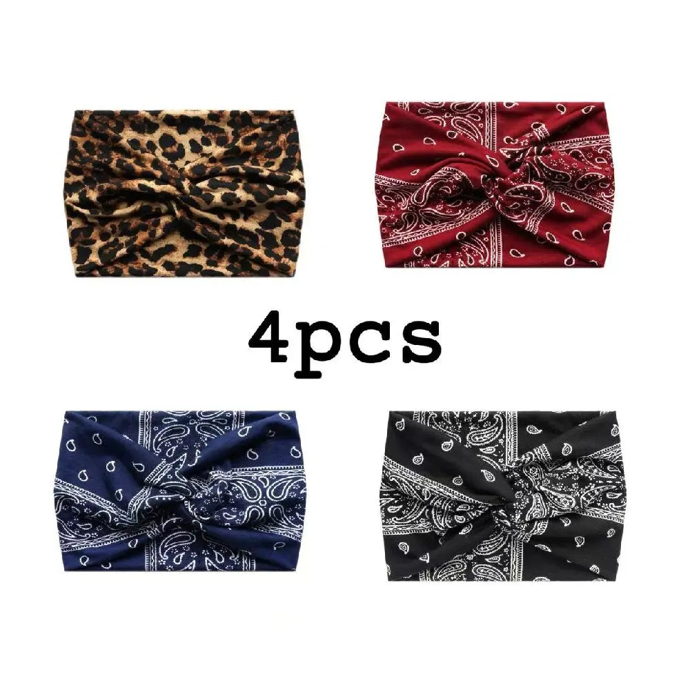 Boho Style Wide Headbands For Women Extra Large Turban Workout Headband Fashion Yoga Hair Bands Twisted Thick Hair Accessories