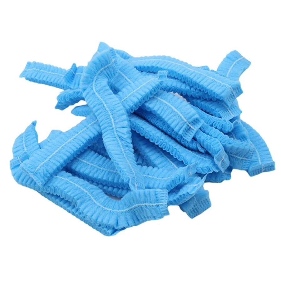 20/100Pcs Disposable Non Woven Fabric Hat For Eyelash Extension Makeup Hair Net Caps SPA Hair Salon Sterile Hats Supplies