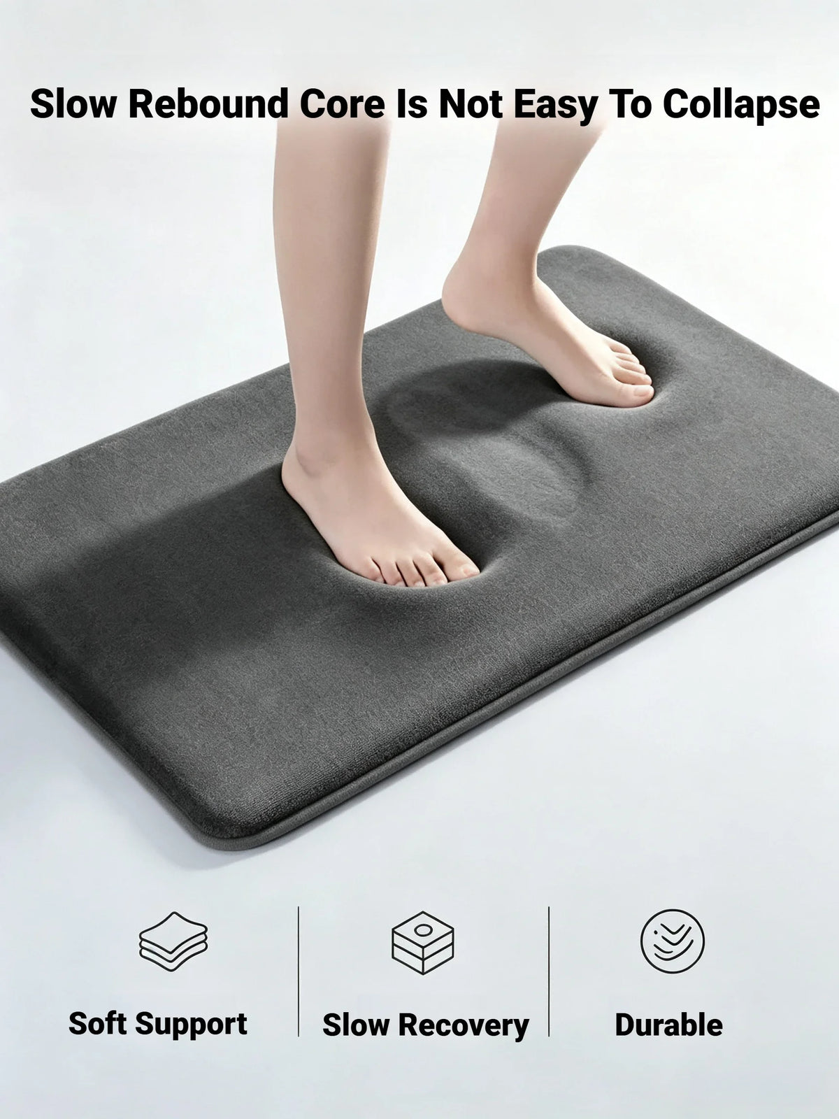 Super Absorbent Coral Velvet Non Slip Bath Floor Door Mat For Bathroom Household Home Decoration
