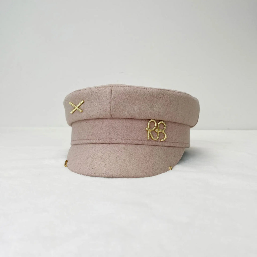 Winter Ladies Luxury Design Brand Octagonal Cap Letter Military Cap Pink Khaki Newsboy Hat Fall Baker Boy Cap Designer Cap
