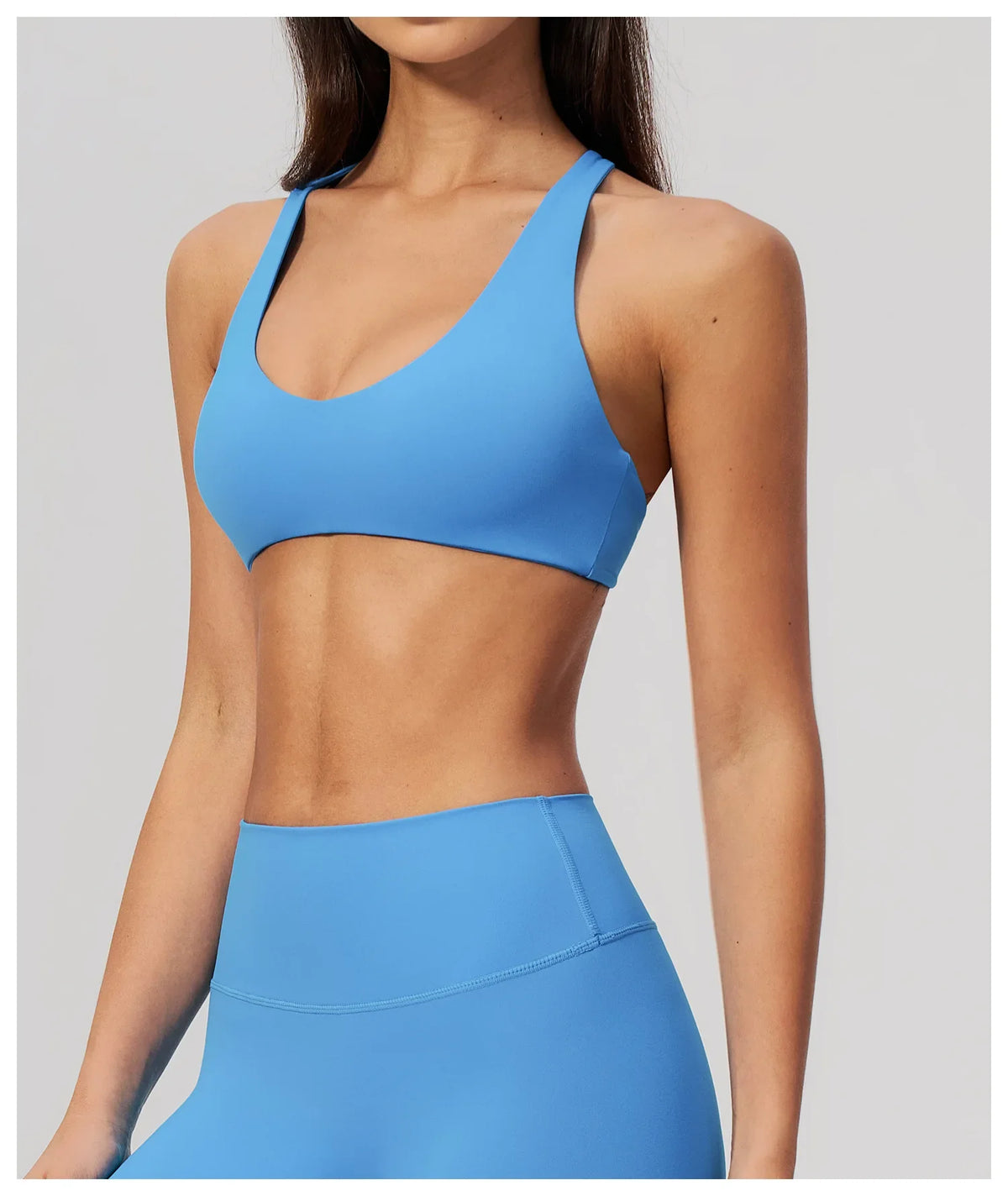 NCLAGEN Sport Bra Women High Support Fitness Brushed Underwear Back Cross Gym Clothes Training Yoga Top Pilates Workout Tank