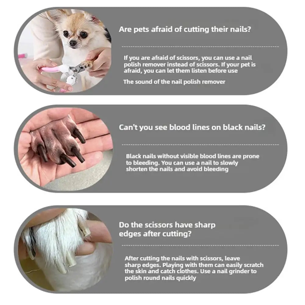 Electric Pet Nail Clipper USB Charging Dog Nail Grinder Portable Puppy Cat Nails Pet Grooming Tools For Small Medium Large Dogs