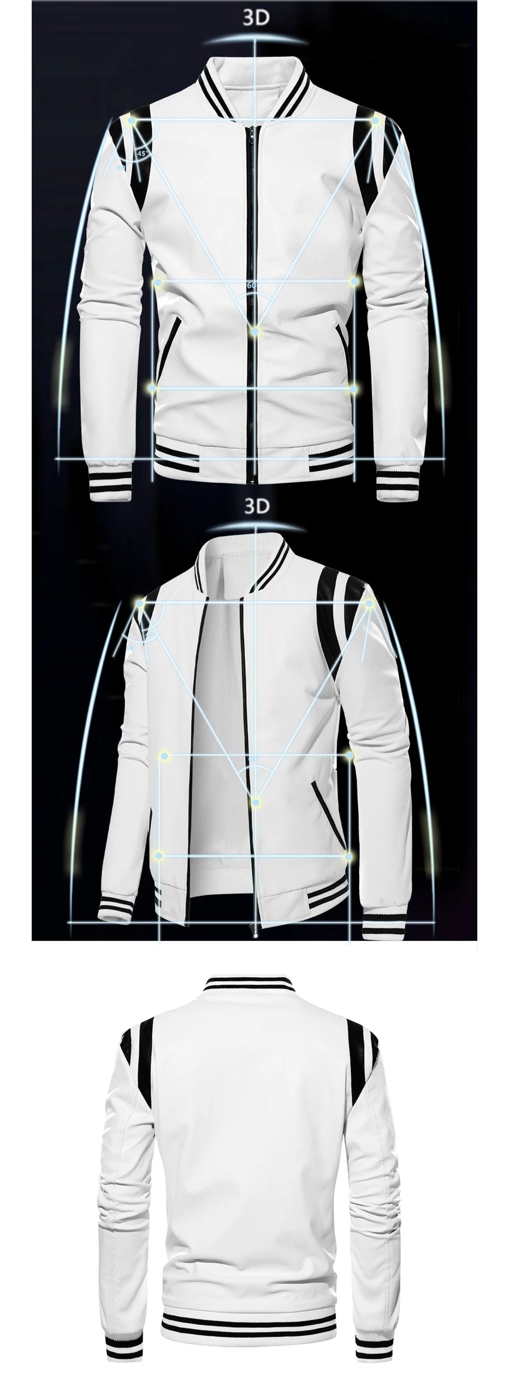 Autumn Winter Men's PU Leather Jackets Fashion Man Motorcycle Coats Male Patchwork Streetwear Zipper Leather Jackets Clothing