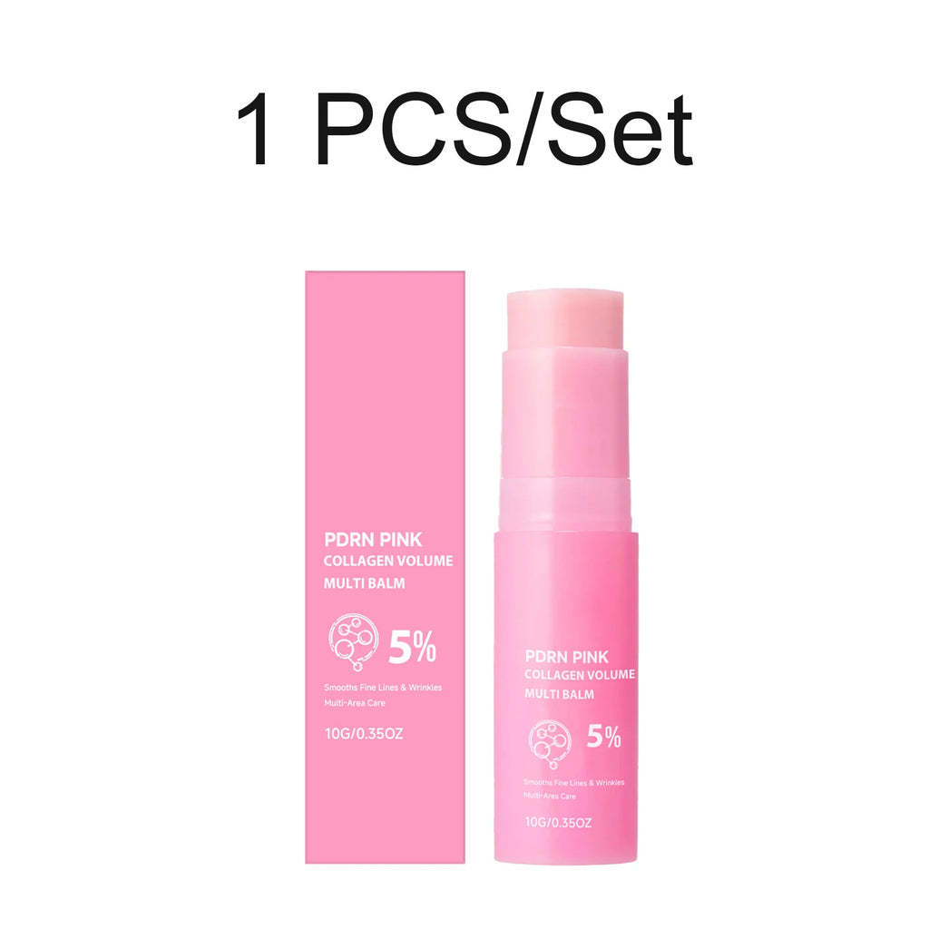 PDRN Pink Collagen Multi Balm Stick 5% Volume Stick Set Moisturizing Firming Fine Lines Brightening Portable Skincare Stick