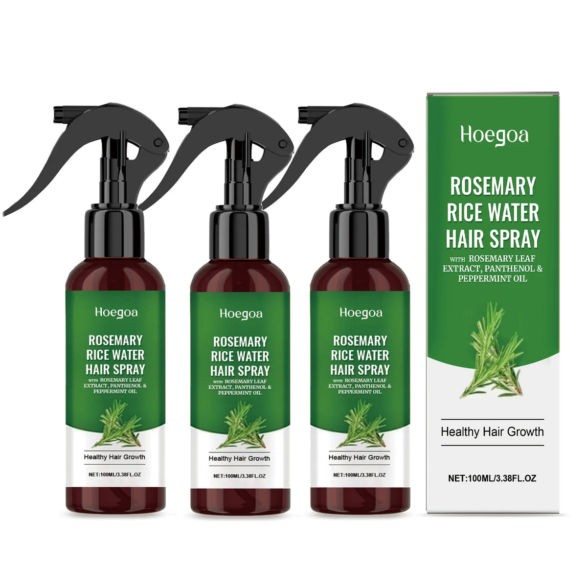Rosemary Rice Water Hair Spray with Rosemary Extract Promotes Healthy Hair Growth Reduces Loss Nourishes Scalp Daily Care