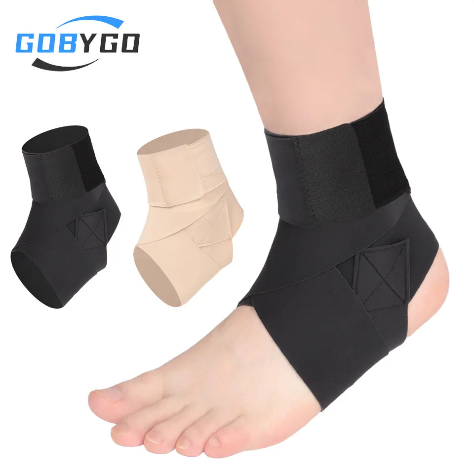 GOBYGO 1Pcs Ultra-thin High Elastic Ankle Sprain Recovery Immobilization Anti-fracture Ankle Strain Protection Sleeve Men Women