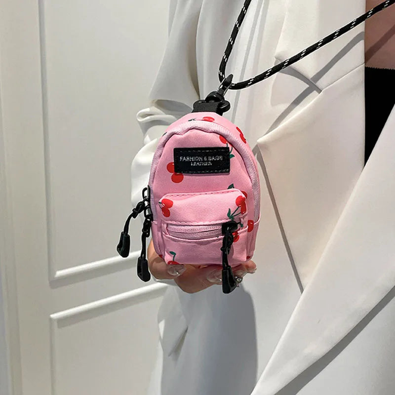 Women Small Bag Mini Lipstick Headphones Trendy Fashionable Pendant Bag Simple Niche Design Fabric Single-shoulder Crossbody Bag