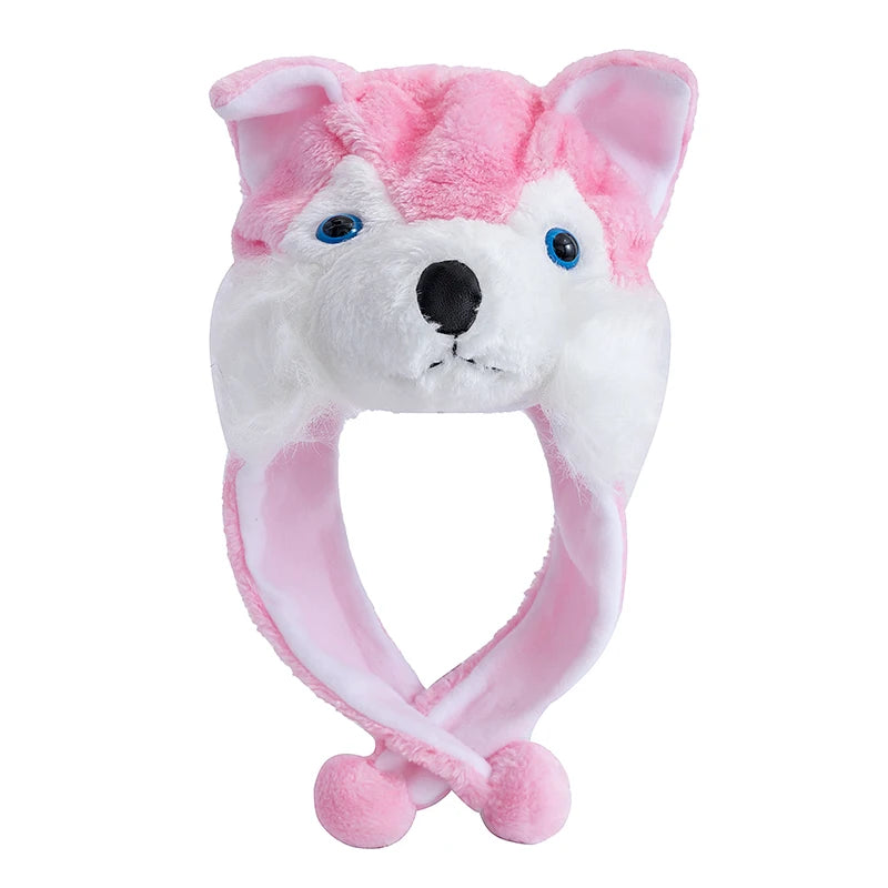 Hot Sale Unisex Funny Bulls Head 3D Animal Style Decorative Hat Winter Cap For Men Women Plush Fur Lovely Family Hat