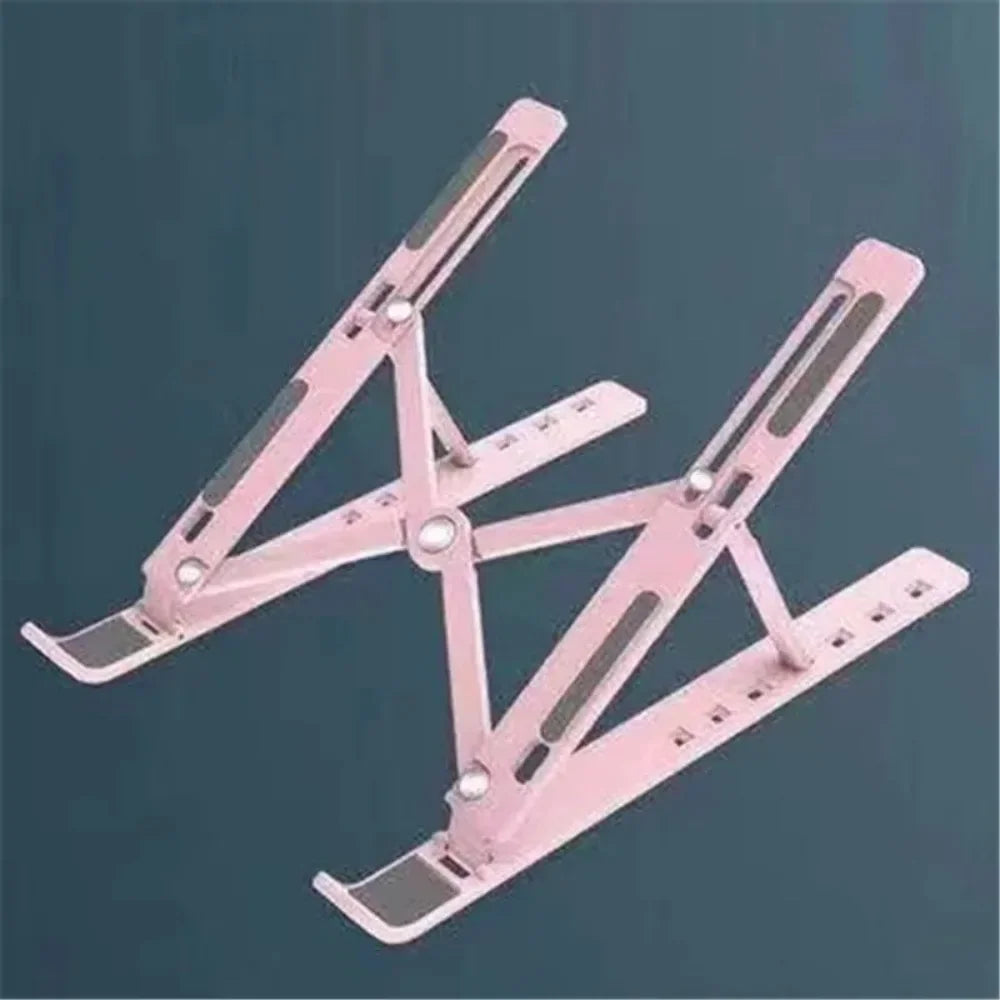 Adjustable Foldable Ergonomic Laptop Stand, Portable Multi-Angle Tilting Notebook Holder for Desk Office Use