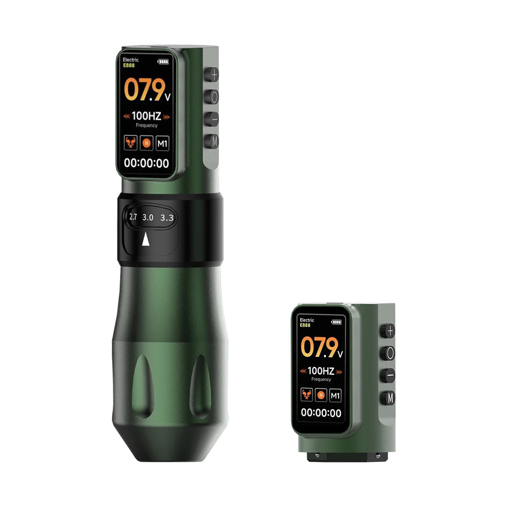 ELF Pro Tattoo Machine Pen Wireless Power Supply Battery 1700mAh Adjustable Stroke LED Display Permanent Makeup Tattoo Gun