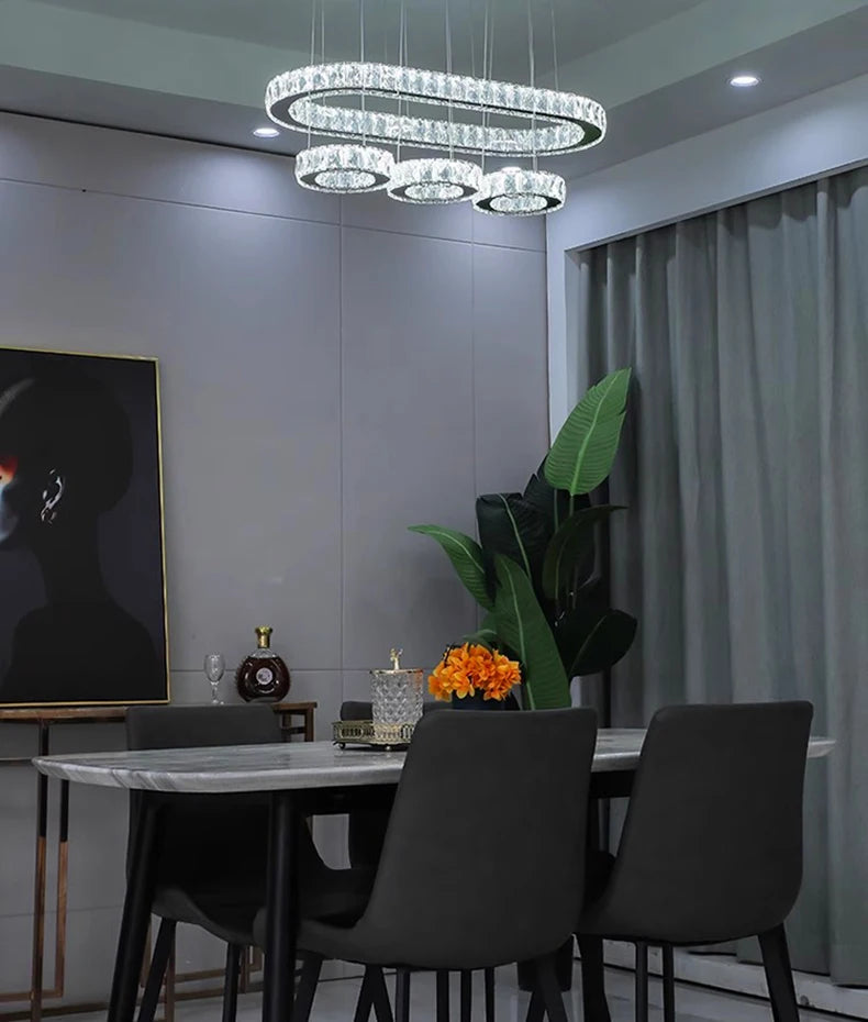 Home Decorationpendant Lights, Luxury Crystal Living Room Chandelier, Dining Room Pendant Lamp, Ceiling Light, Indoor Lighting