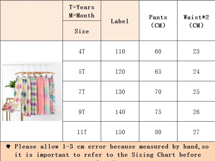 Kids Pants Creased Rainbow Wide-leg Pants Kids Clothes for Girls 4 To 11 Years Legings for Girls Teenage Girls Clothing