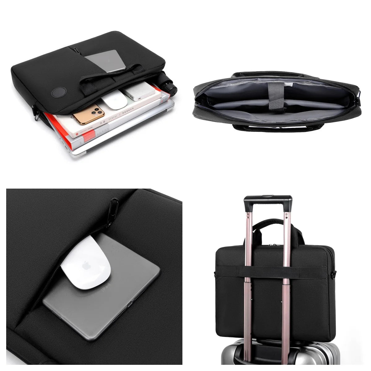 1pc Men's Business Commuter Laptop Bag 15.6-inch Lightweight Men's Laptop Briefcase Men's Commuter Shoulder Bag