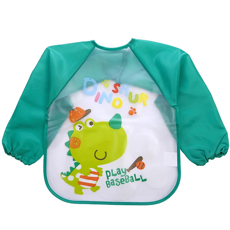 0-4 Years Baby Bibs Waterproof Kid Eating Clothing Children's Long Sleeves Feeding Smock Bib Baby Apron Bandana Bibs Clothes