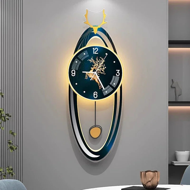 Aesthetic Bathroom Wall Watch Metal Art Bedrooms Korean Luxury Digital Clock Wall Modern Relogio De Parede Room Decorations