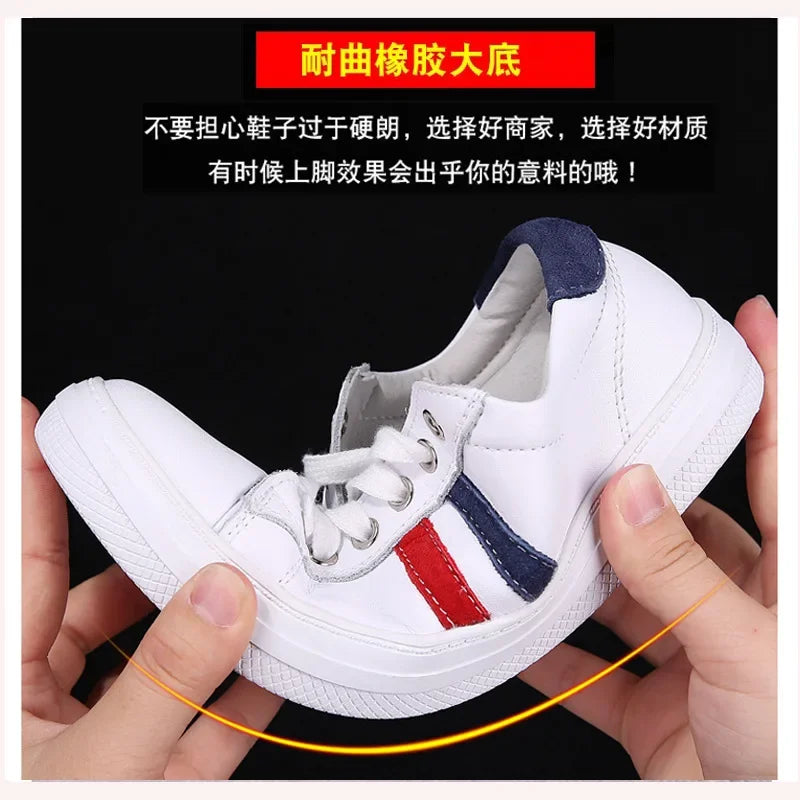 2026 Spring/Summer Autumn/Winter Casual Women's Leather Shoes White Flat Bottom Soft soled Breathable Sneakers Running Shoes