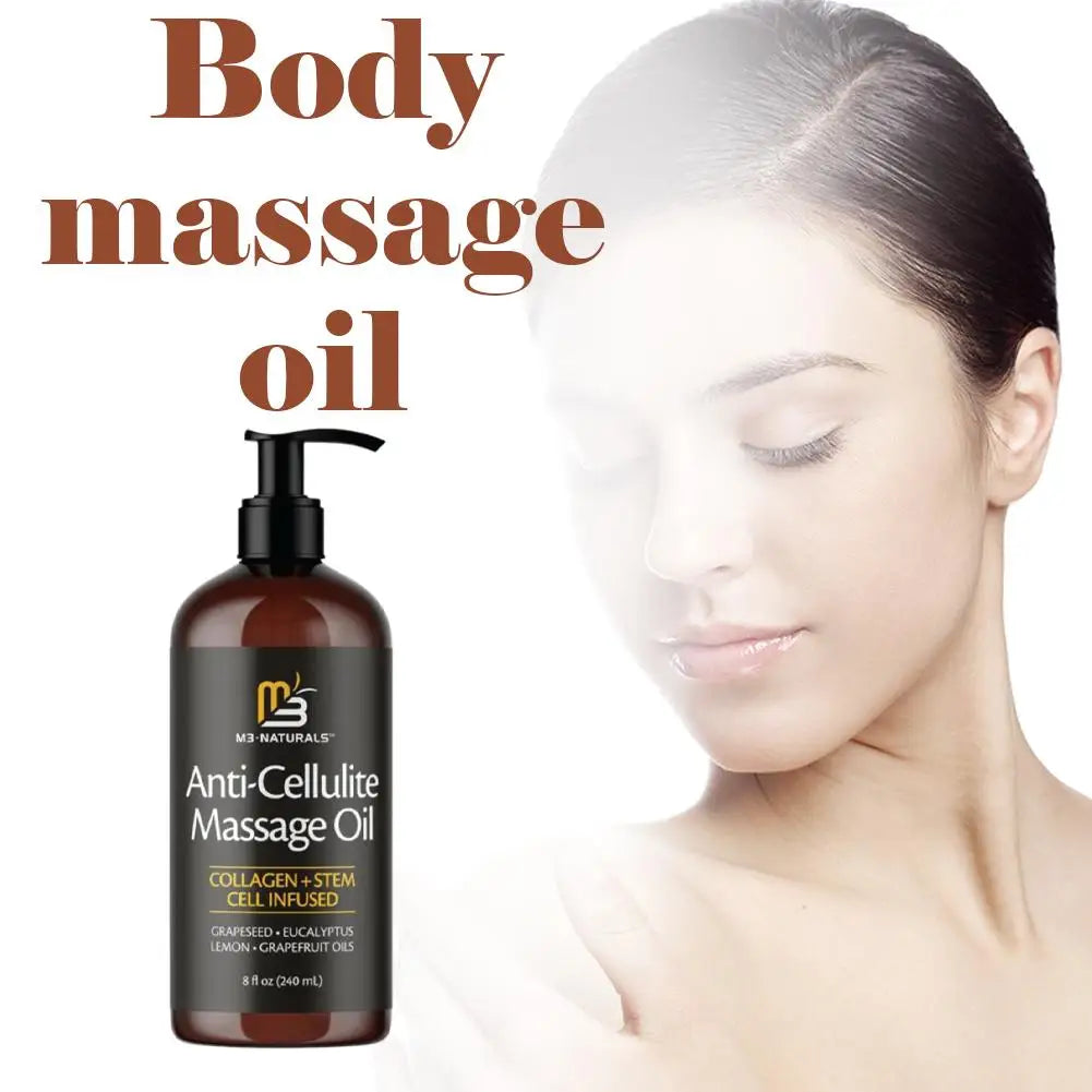 240ml Collagen & Stem Cell Anti-Cellulite Improves Skin Tender And Firm Massage Oil Skin Promotes Cell Longevity