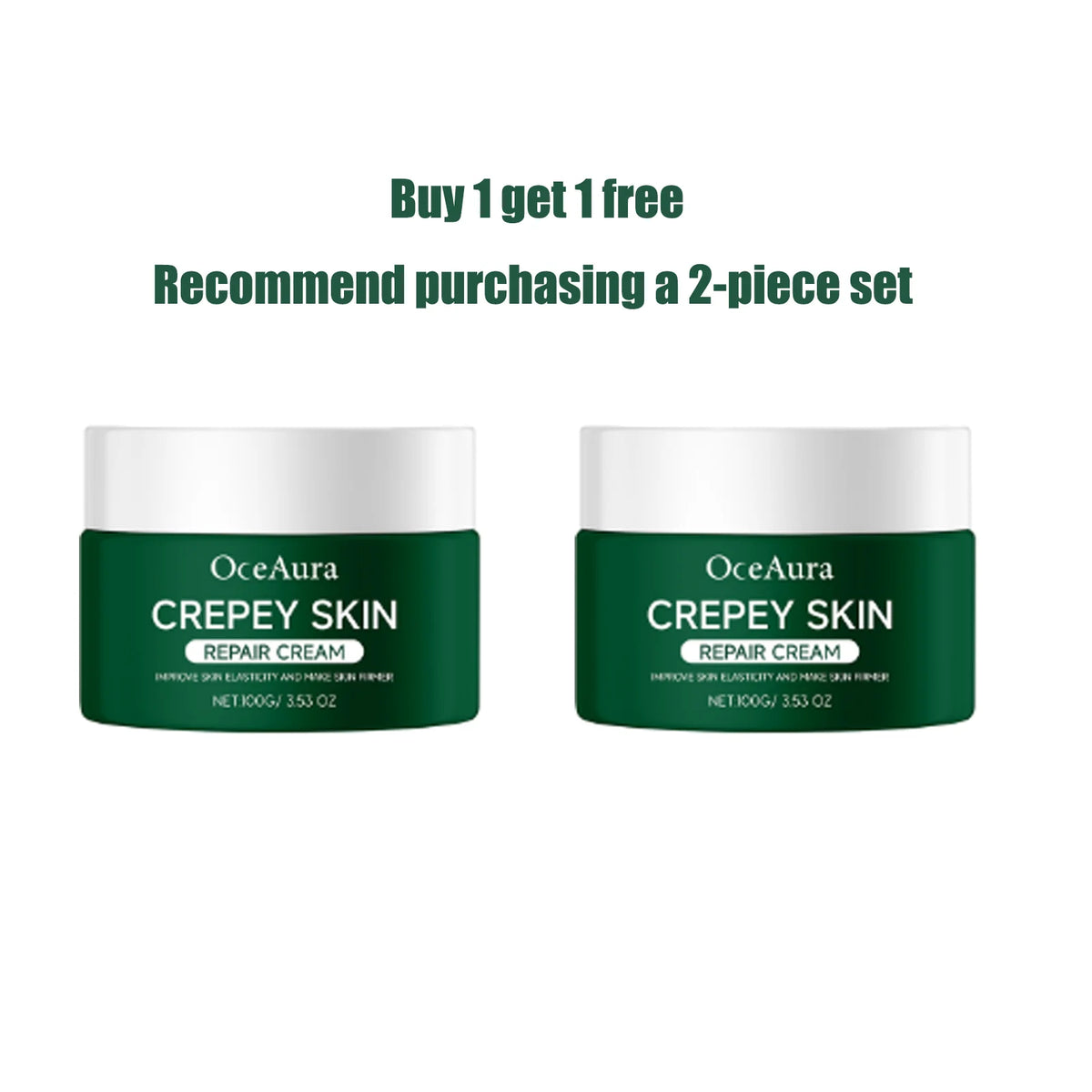 OceAura Crepey Skin Repair Cream Deep Nourishing Anti Wrinkle Sagging Reduction Elasticity Restoring Smoothing Skin Care Lotion