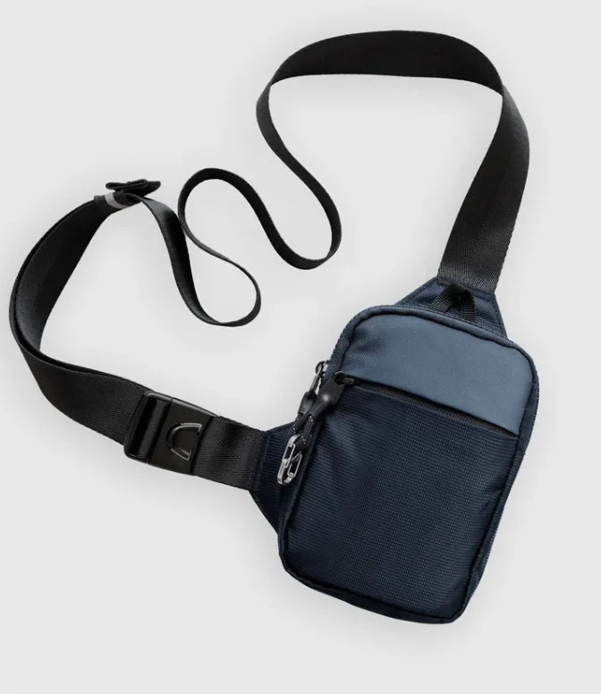 Fashionable Mini Crossbody Bag New Anti-Theft Brush Nylon Sling Bag with Golden Anti-Theft Buckle for Both Men And Women