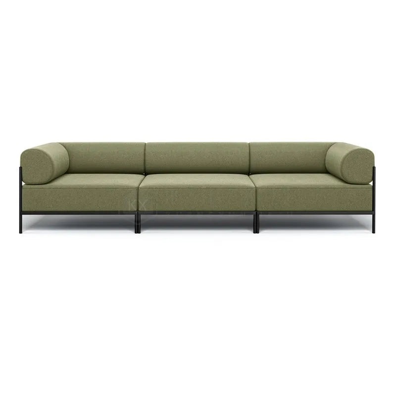 F1 minimalist small apartment metal fabric light luxury modern living room exhibition hall complete sofa