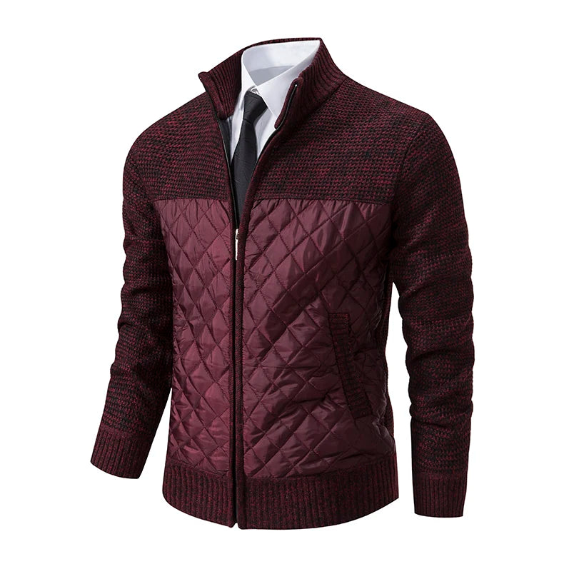 Autumn Winter Sweater Men's Loose Cardigan 2023 New Cold Cold High Neck Jumpers Patchworked Windbreaker Causal Jackets