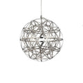 Modern Stainless Steel Spark Ball LED Pendant Light Dimmable Firework Dandelion Chandelier Loft Bar Bedroom Living Room Decor
