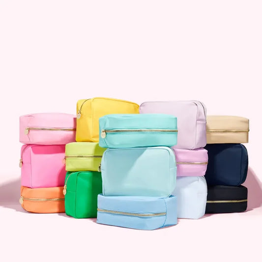 S /M/L/XL 17 Color Nylon Pouch Makeup Cosmetic Bag Zipper Toiletries Organizer Bag For Women Girls Travel Gift Makeup Pouch
