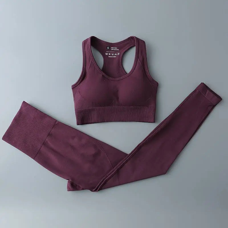 Seamless Legging Fitness Suit Women Sport Outfits Butt-lifting Yoga Pants Running Gym Clothing Comfortable Workout Clothes Solid