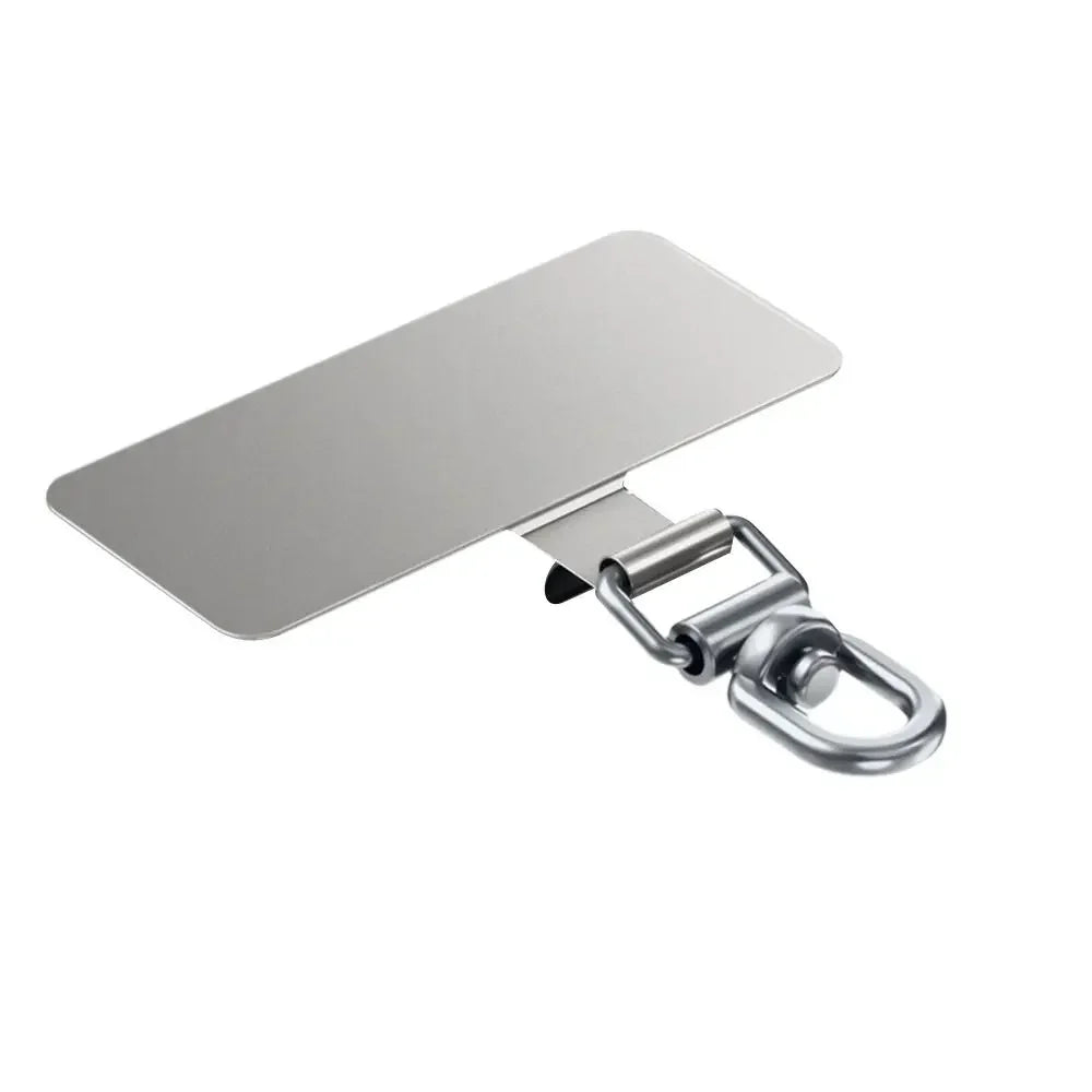 Ultra-thin Phone Lanyard Clip Patch 360° Rotatable Stainless Steel Phone Case Hanging Rope Anti-fall Snap Strap Case Clip