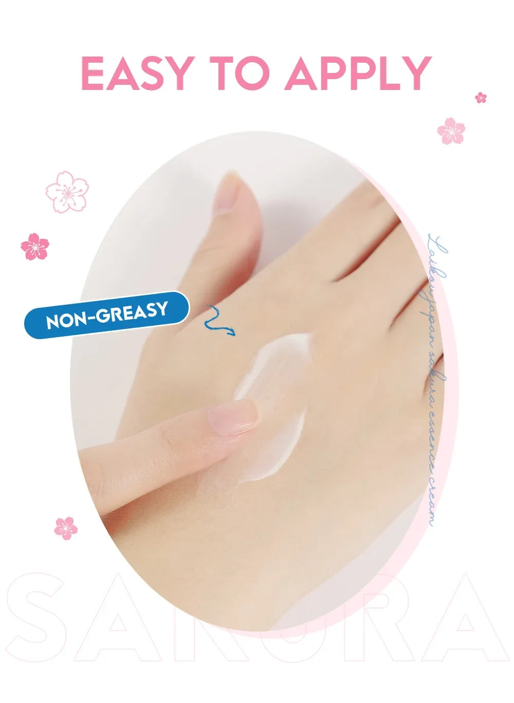 LAIKOU Japan Sakura Essence Cream Hydrating Smooth Fine Lines Even Skin Tone Moisturizing Face Cream Skin Care 25/60g