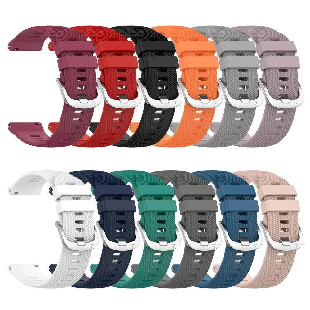 Silicone Strap For Garmin Vivoactive 5 4 Band Forerunner 165 265  255 245 645/Venus 3 Watchband 20mm 22mm Sports Bracelet Correa