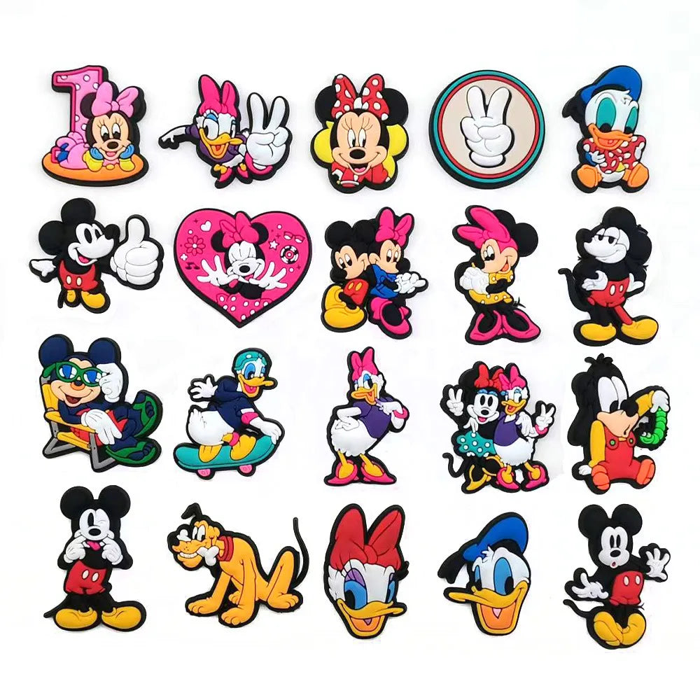 Mesucs 8-48Pcs Cartoon Shoe Charms for Women Men Girls Shoes Decoration Accessories For Clog Sandal Wristband Bag