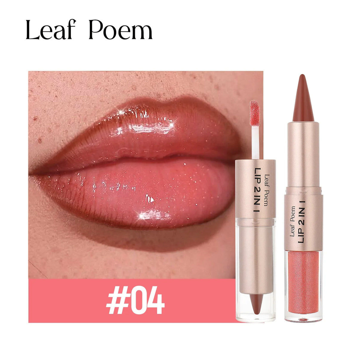 2 In 1 Dark Plum Pink Lip Makeup Matte Outline Lip Liner Mirror Plumping Lip Glaze Waterproof Lip Contour Non Stick Makeup