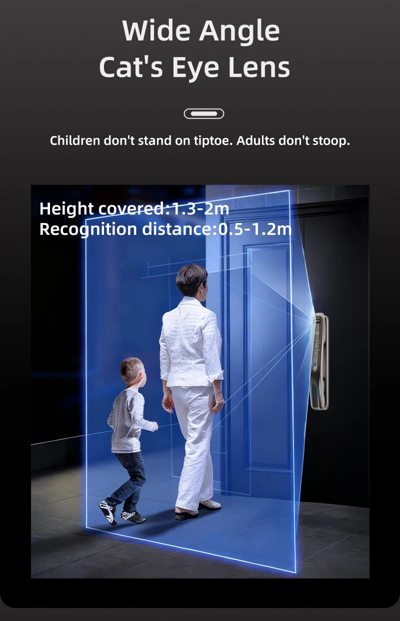 Wifi Tuya APP Password Door Lock Face Recognition Smart Lock With Camera  Digital Electronic Lock Automatic