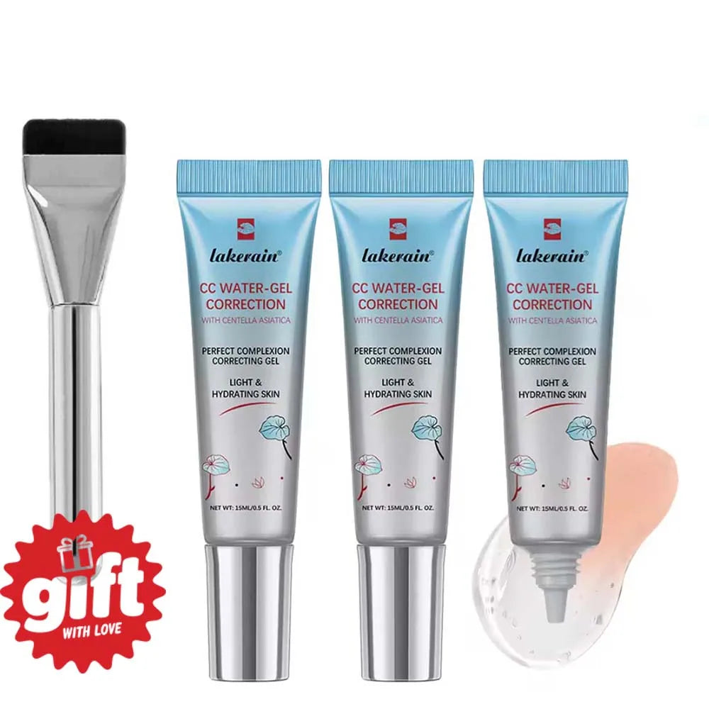 3Pcs Free Brush Color Changing CC Cream Centella Korean Liquid Foundation Long Lasting Face Base Makeup Foundation