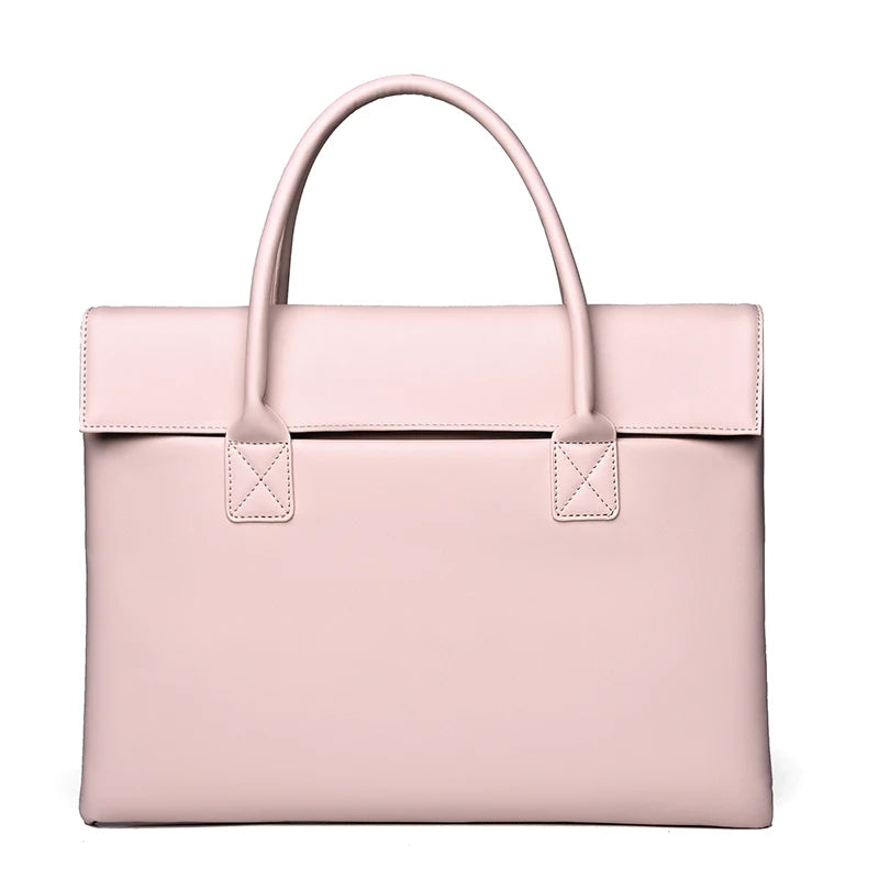 14-inch Laptop Bag Unisex Lightweight Business Commuter Computer Bag Water-Resistant PU Women's Briefcase Essential Holiday Gift
