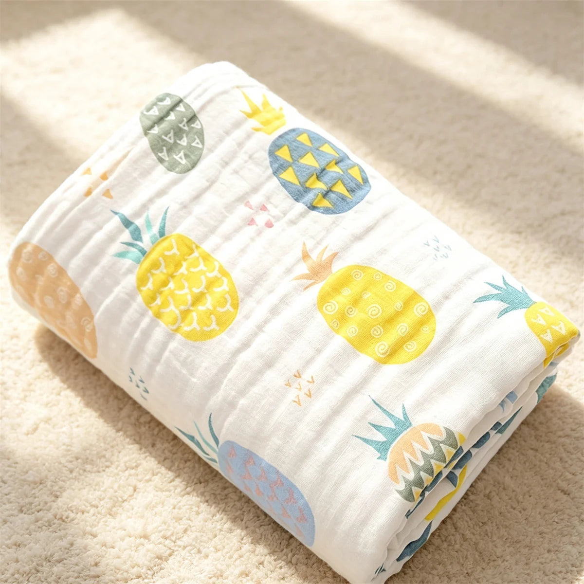 Baby Bath Towel Pure Cotton Gauze Absorbent Newborn Blanket Newborn Baby Shower Bag Children's Towel Soft