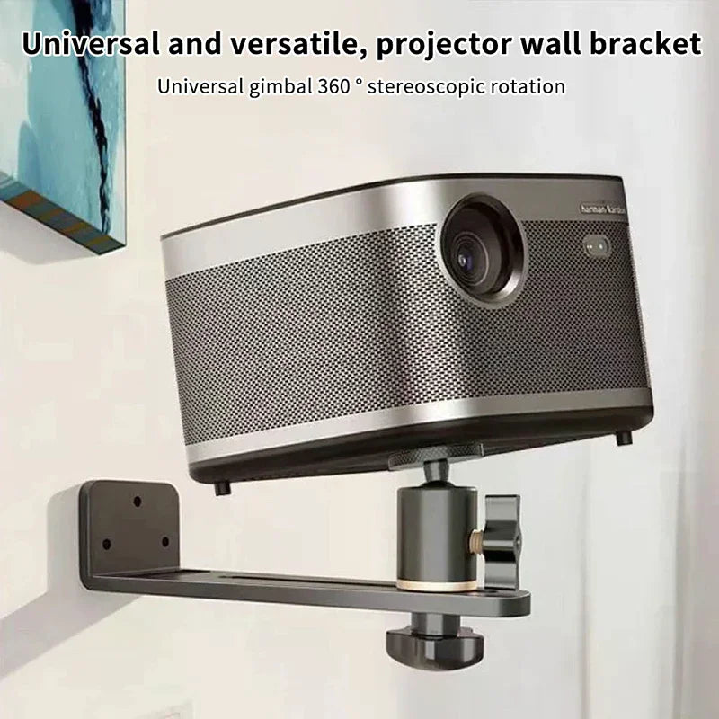 Universal Portable 360° Rotatable Wall Mount Beamer Holder Projector Bracket 1/4 Screw For XGIMI JMGO Dangbei Projector Stand