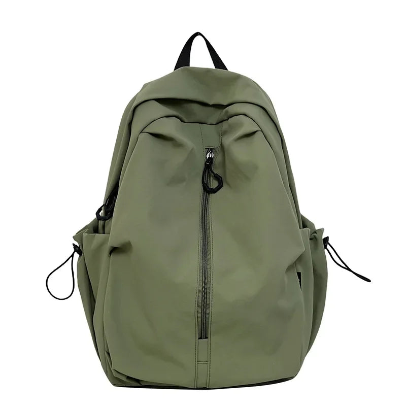15.6 Inch Nylon Waterproof College Backpack Large Capacity Travel Unisex Laptop Backpacks Simple Design School Bag for Teenagers