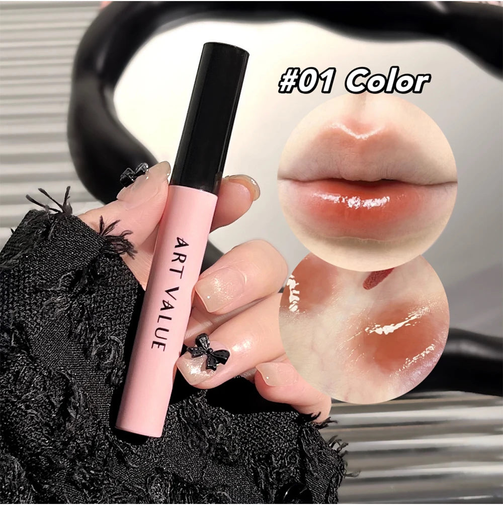 Art Value Black Pink Love Letter Lip Makeup Set Whitening Long-lasting Lip Mud Mirror Lip Glaze Gift Lip Glaze Set