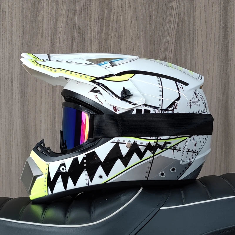 Off Road Motorcycle Helmet DOT Certified Motocross Dirt Bike Helmet ATV MX Downhill Racing Full Face Helmet Casco Moto Capacete