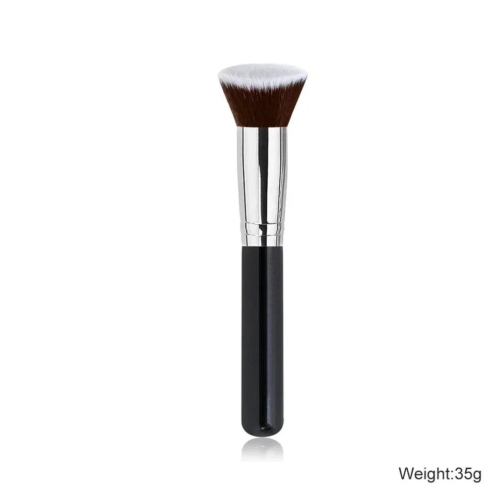 1pc Flat Makeup Brushes Kabuki Foundation Brush Liquid Cream Powder Contour Blending Face Repair Beauty Tools Brochas Maquillaje