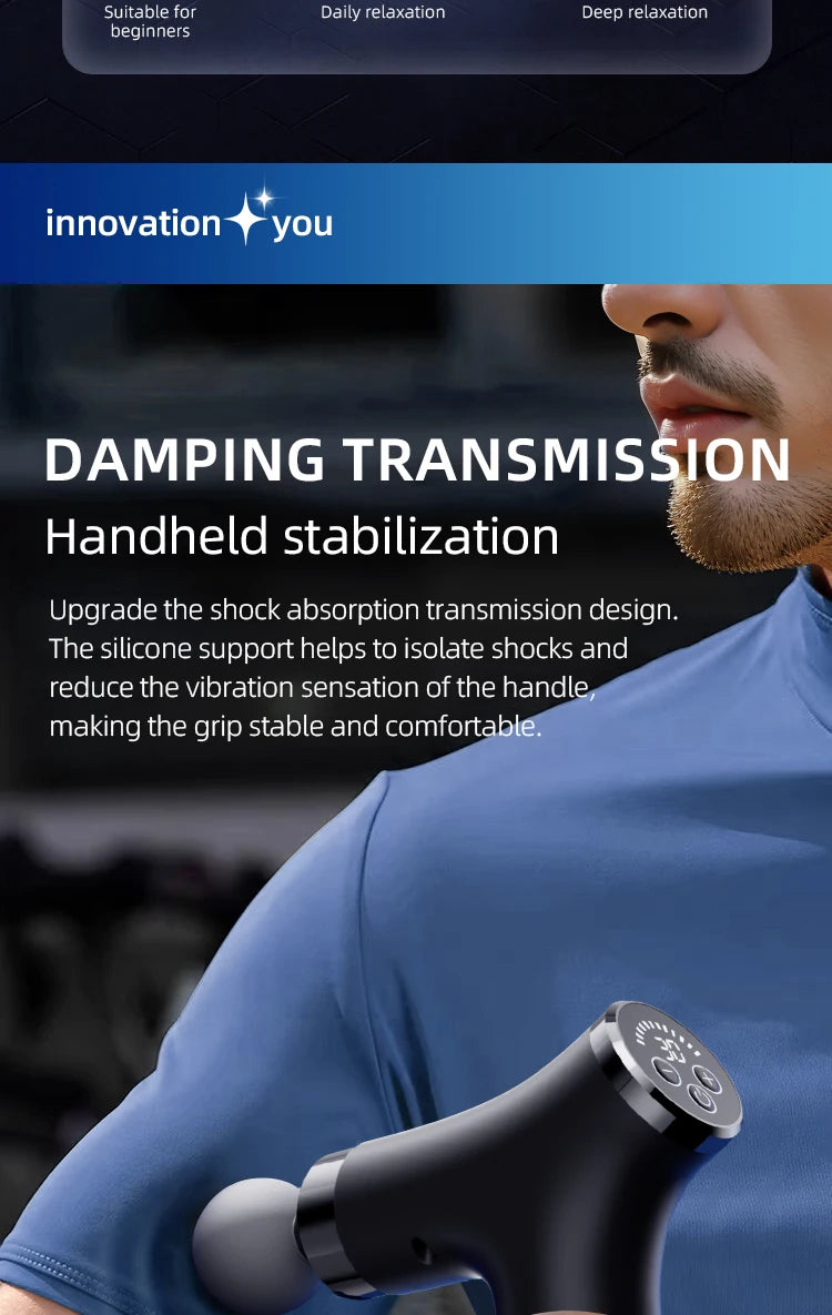 Intelligent Multifunctional Massage Gun Handheld Detachable Long-Handled Elbow Fascia Muscle Relaxation Massager Home Office Use