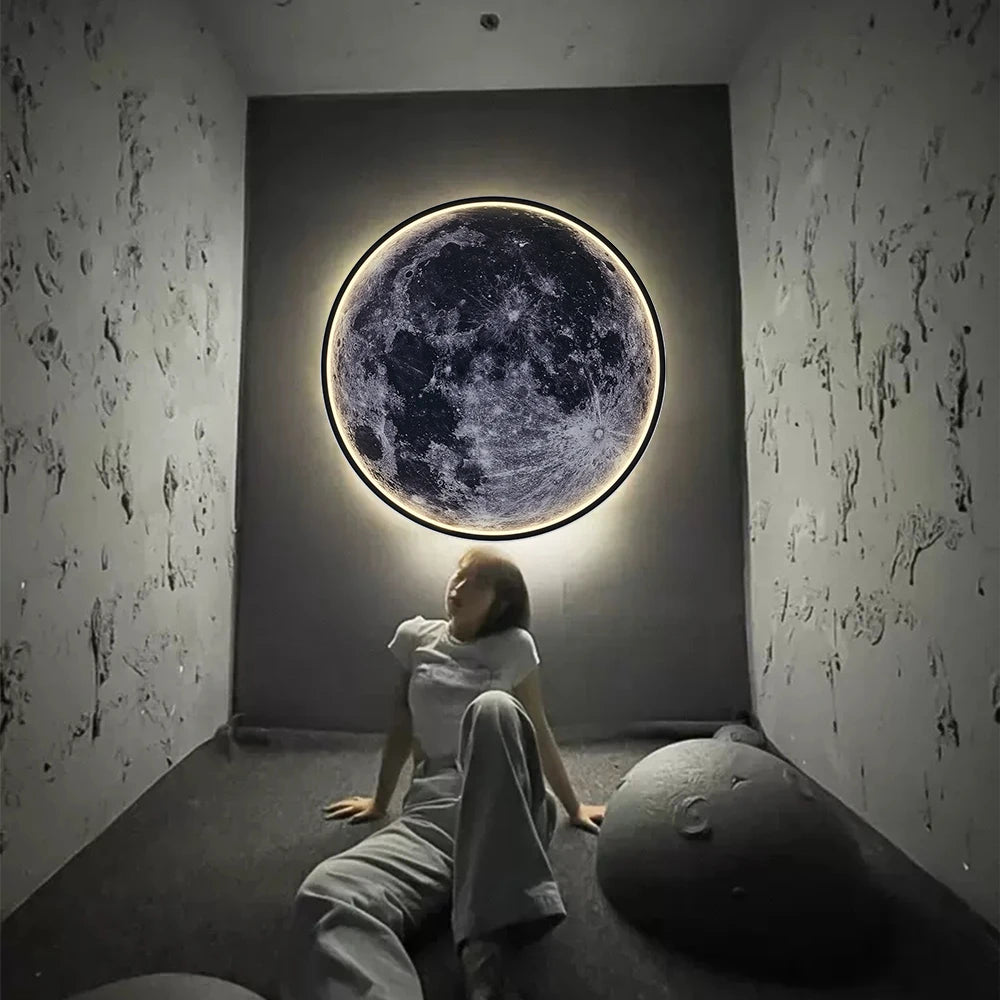 Interior Wall Light Creativity Lunar Surface Wall Lamp Intelligent Remote Control Dimming Home Decorations Bedroom Corridor Amp