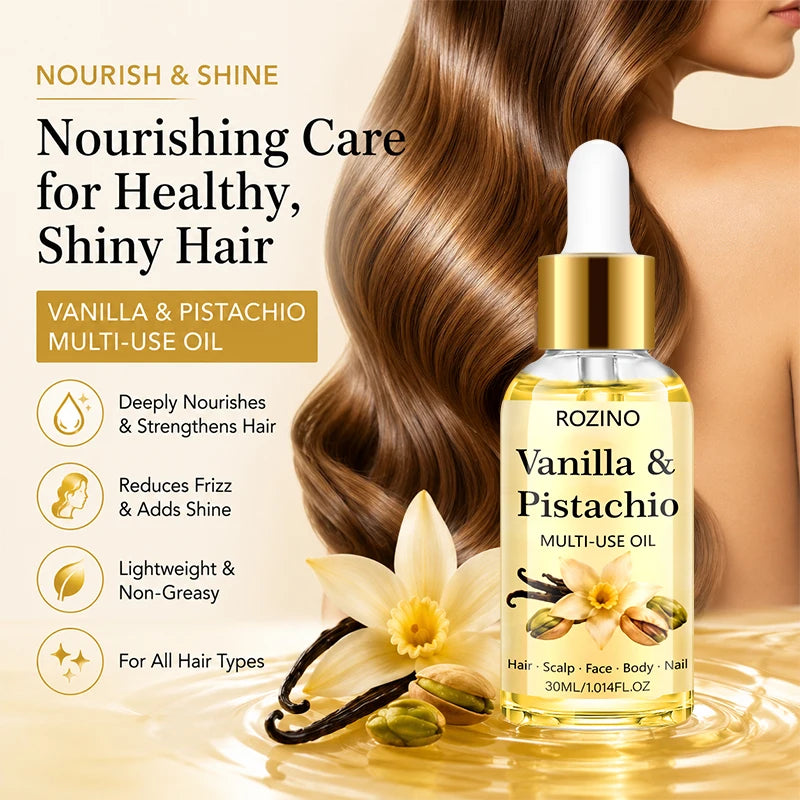 Rozino Multi-Purpose Moisturizing Care Oil, with a Light Texture That Is Easily Absorbed, Can Nourish Dry Skin and Soothe Tight, Dry Skin. Can Be Used for Facial, Body, and Hair Care, One Bottle Meets Multiple Moisturizing Ne