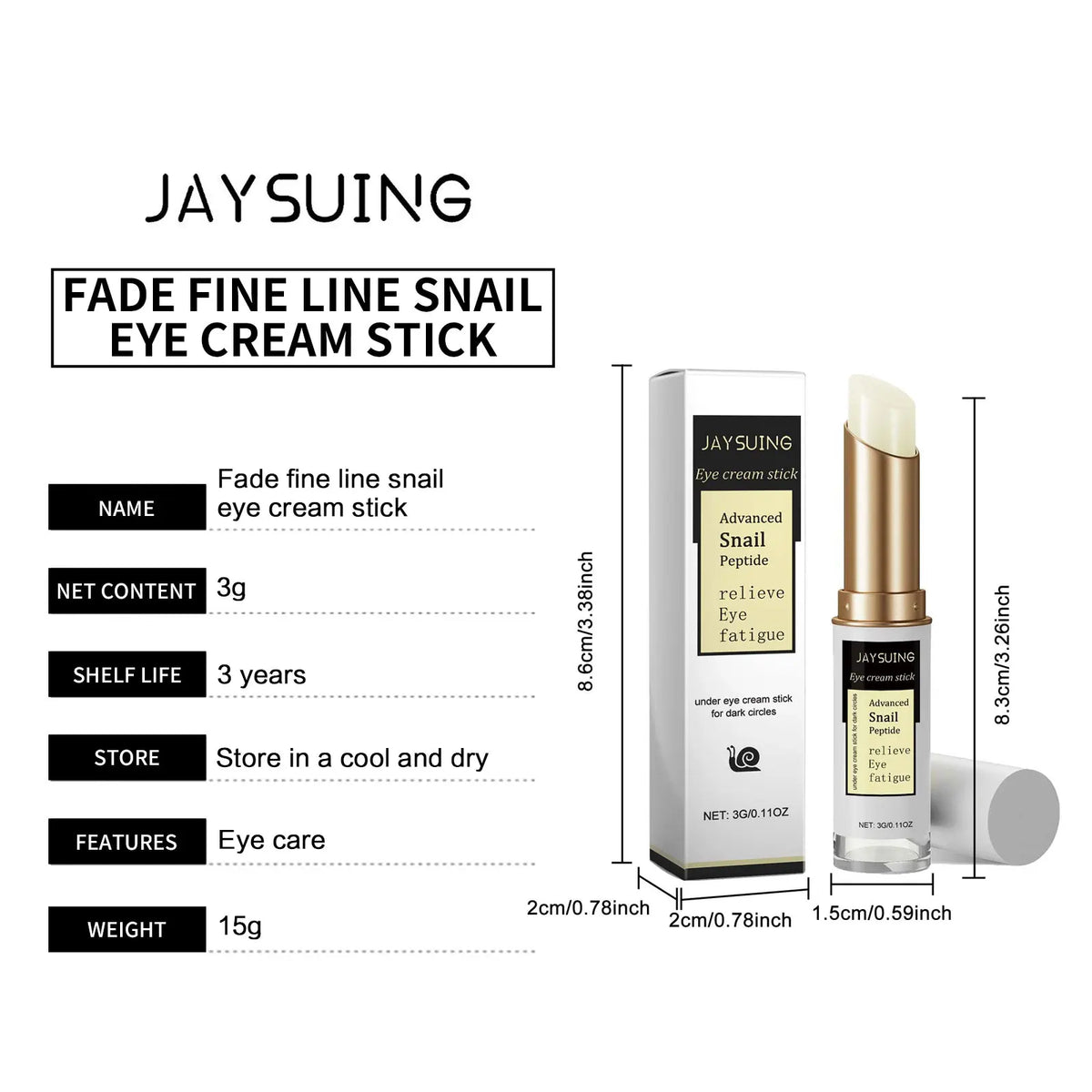 Snail Eye Cream Anti W-Rinkle Dark Circles Lightening Fade Fine Lines Removing Eye Bag Puffiness Moisturizing Firming Eye Serum