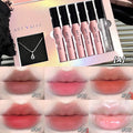 Art Value Black Pink Love Letter Lip Makeup Set Whitening Long-lasting Lip Mud Mirror Lip Glaze Gift Lip Glaze Set